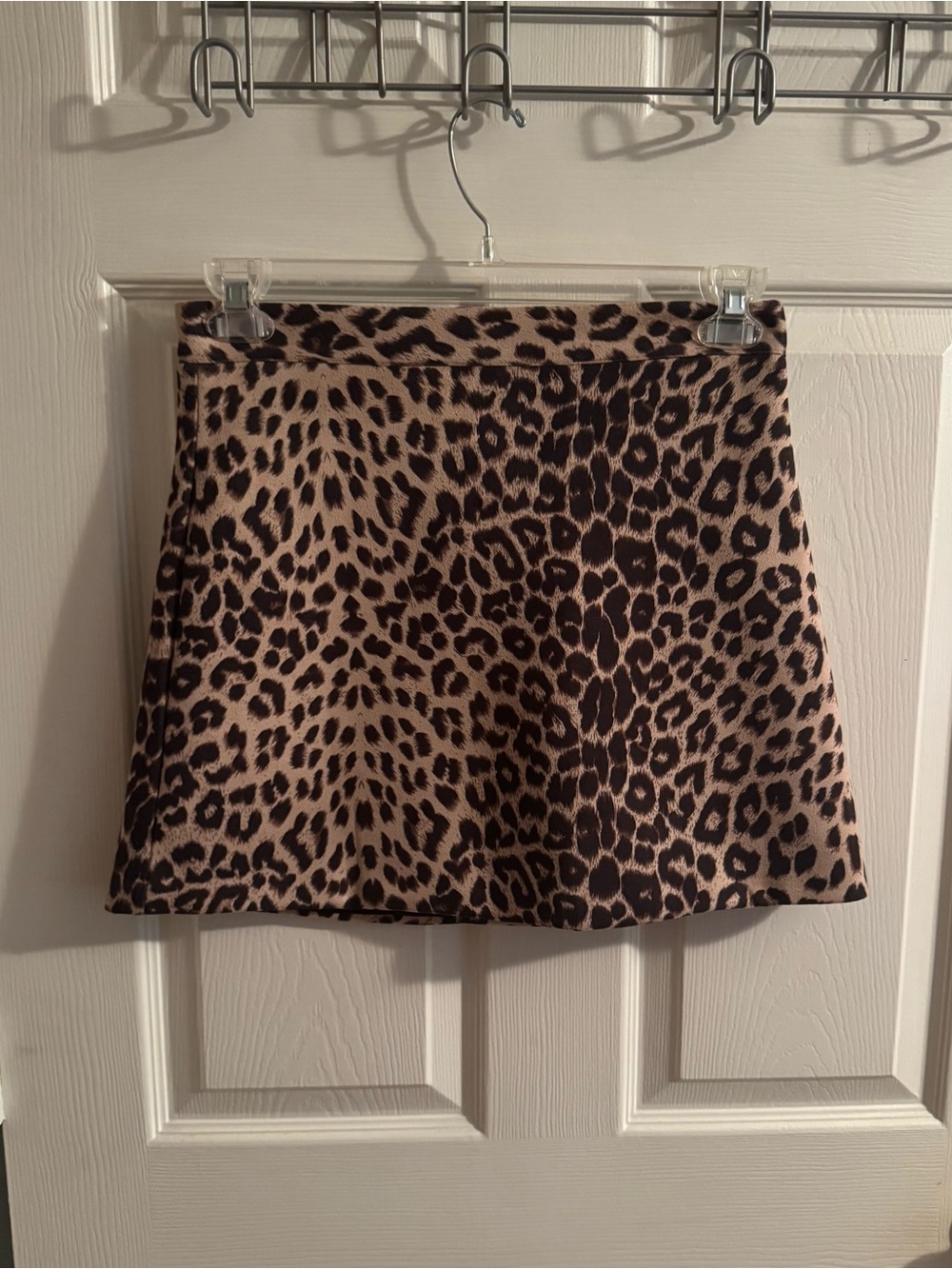 Leopard Print Mini Skirt - Brown/Black